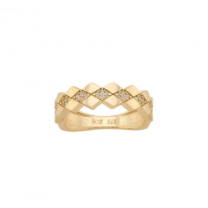 Δαχτυλίδι Σε Κίτρινο Χρυσό 14K Aloro (RI147 - ΖΧ2204)